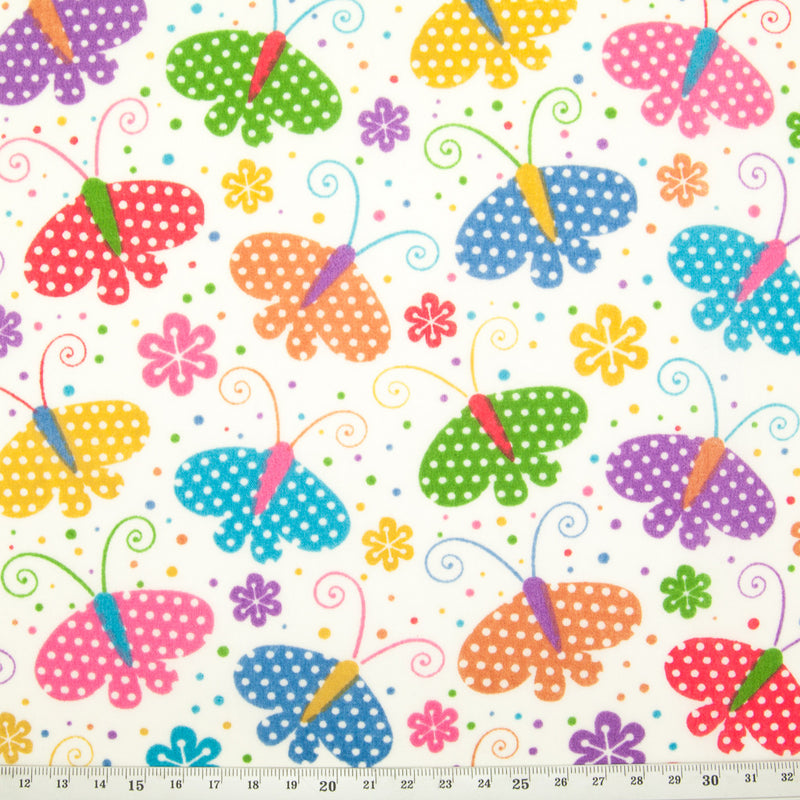 Spotty Butterflies - Polycotton Fabric