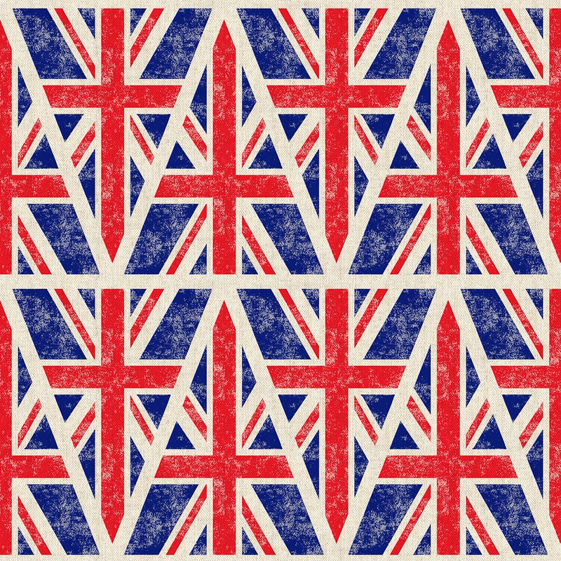 A panel of bunting flags with vintage union jacks 