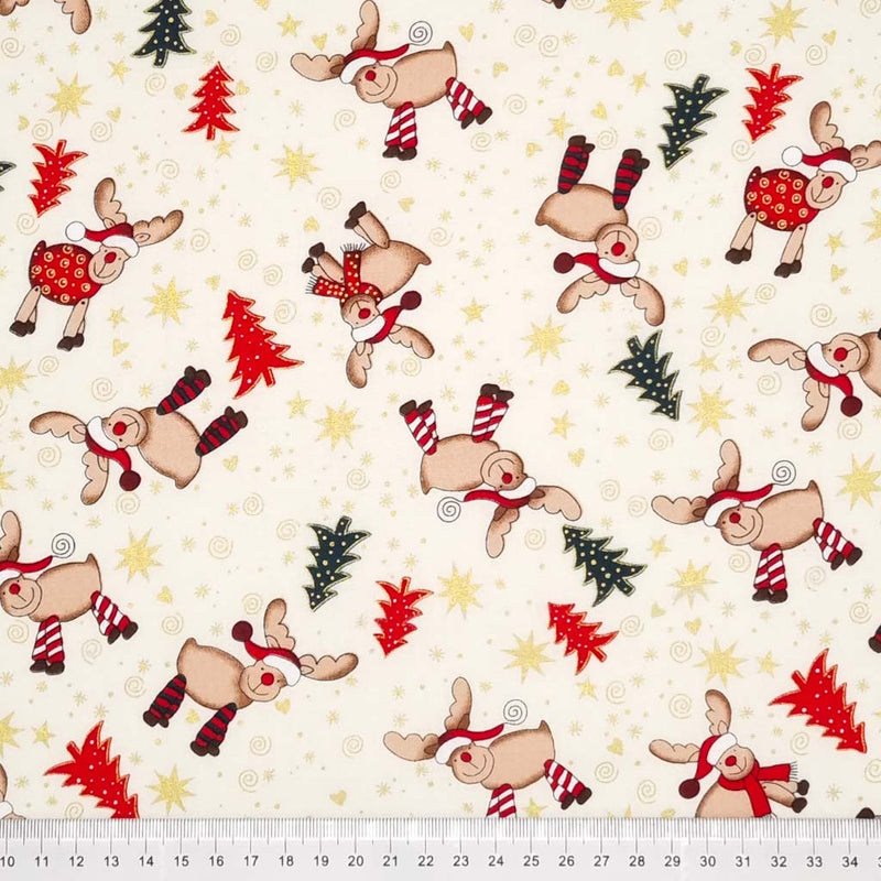 Christmas Cotton Fat Quarter Bundle - Reindeer & Star