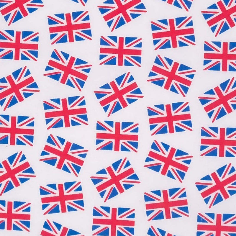 Flying union jack flags fabric print