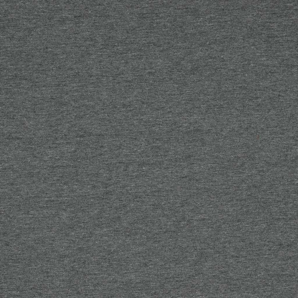 A plain grey melange french terry jersey fabric