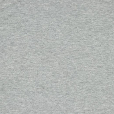 A plain french terry jersey fabric in light grey melange