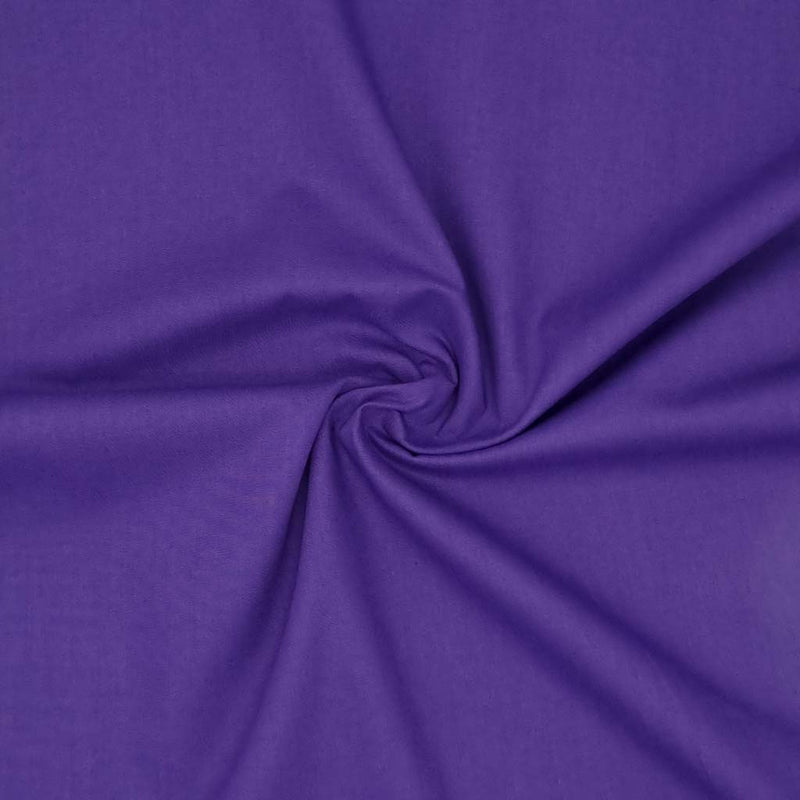 A plain purple polycotton fabric