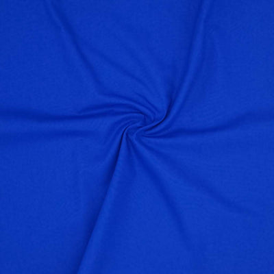 A plain royal blue polycotton fabric