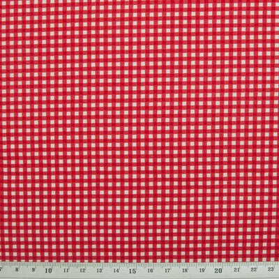 red gingham fabric