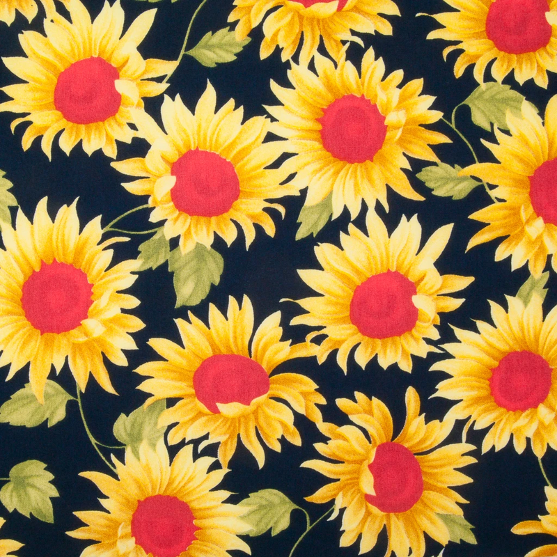 Fat Quarter Bundle - Sunflower & Bee by Rose & Hubble - Cotton Fabric