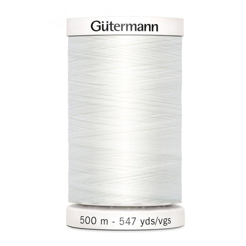 500 Metres White Gutermann Sew-All Thread